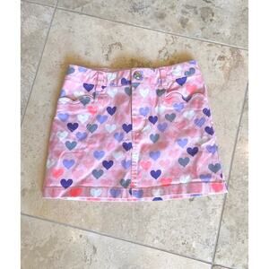 H&M girls adorable pink hearts w/heart pockets skirt, 6-7yrs